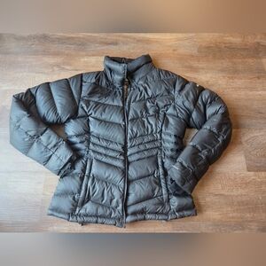 NO ZIPPER Columbia Omni-Heat 650 Black Duxk Down Puffer Jacket size Medium